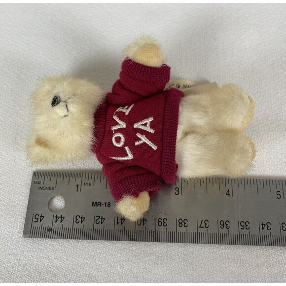 Vintage Boyds Bears Collectible Mini Teddy Bear "Love Ya" Red Sweater Plush 5" - Picture 5 of 6